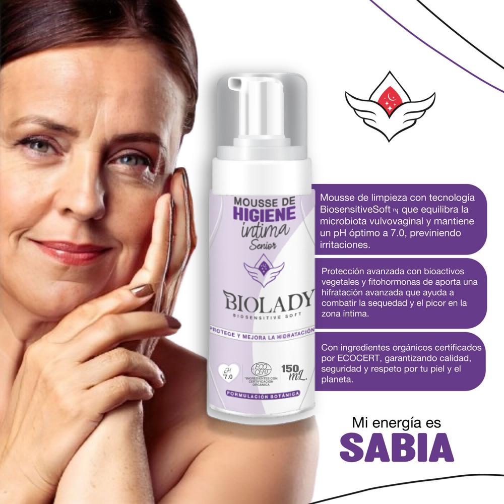 Mousse de Higiene Íntima Edad Madura Biolady Formulación Botánica