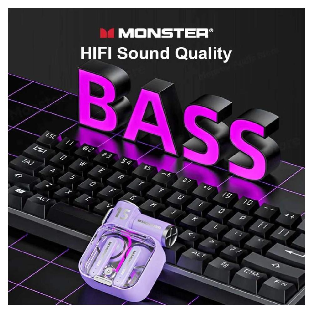 Audífonos Bluetooth Gamer Monster XKT15 Púrpura