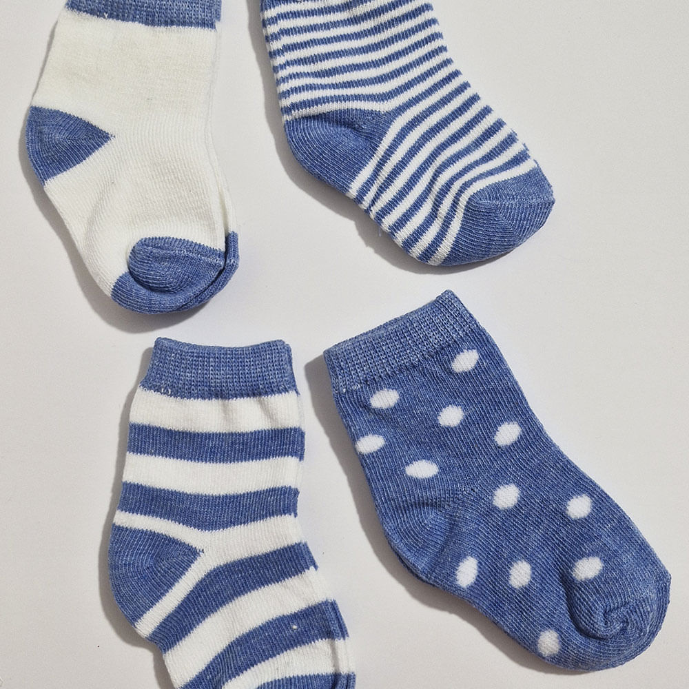 Pack de medias celestes para bebes de 9m a 12m Aititi´s Kids