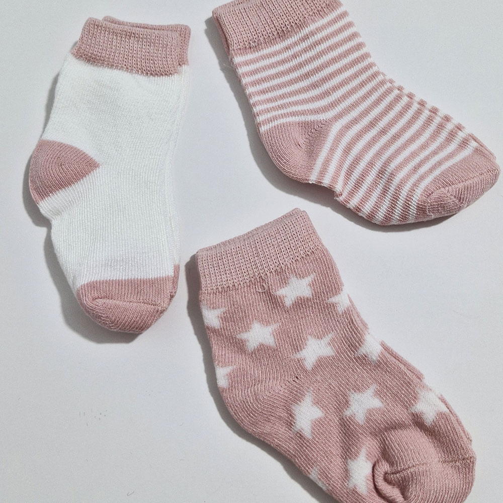 Pack de medias de estrellas para bebes de 9m a 12m Aititi´s Kids
