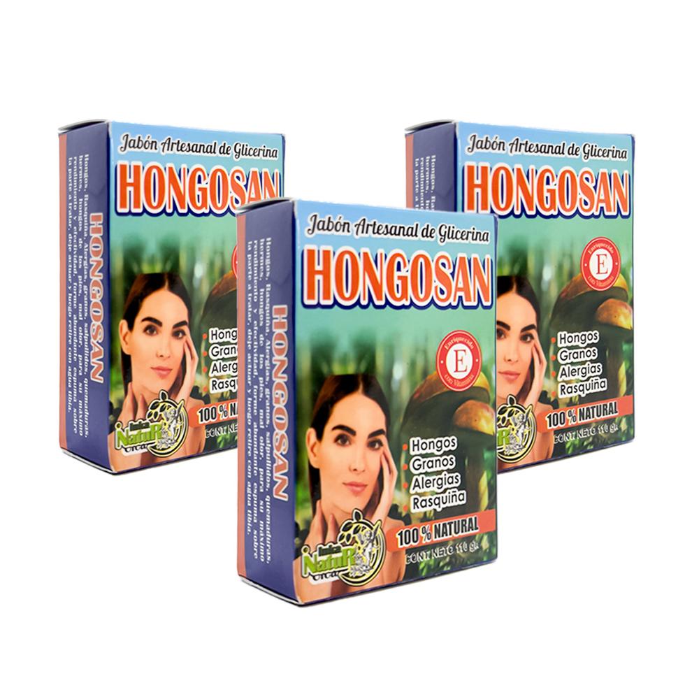 Jabón Artesanal de Glicerina Hongosan 110gr 3Uni