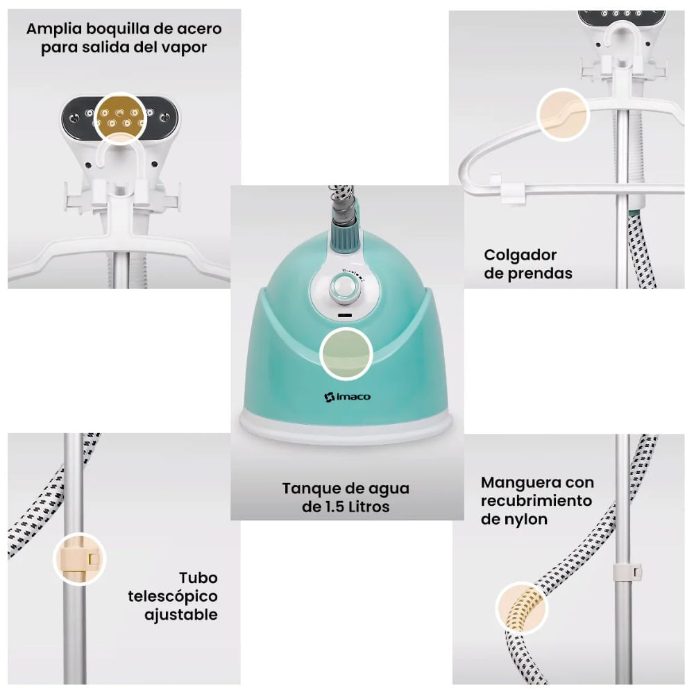 Vaporizador de Prendas Imaco 1.5 Lts PGS2016