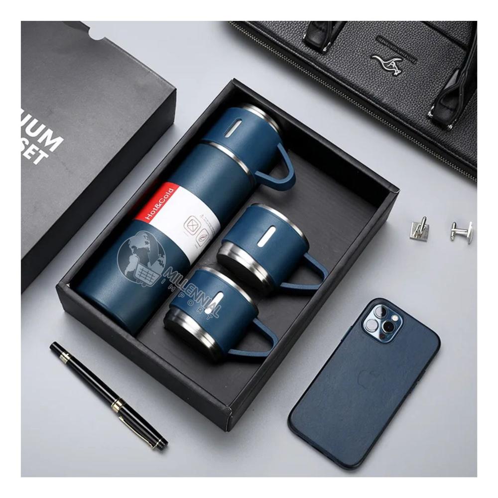 Termo con Tazas Regalo color Aleatorio Set x 4 pz
