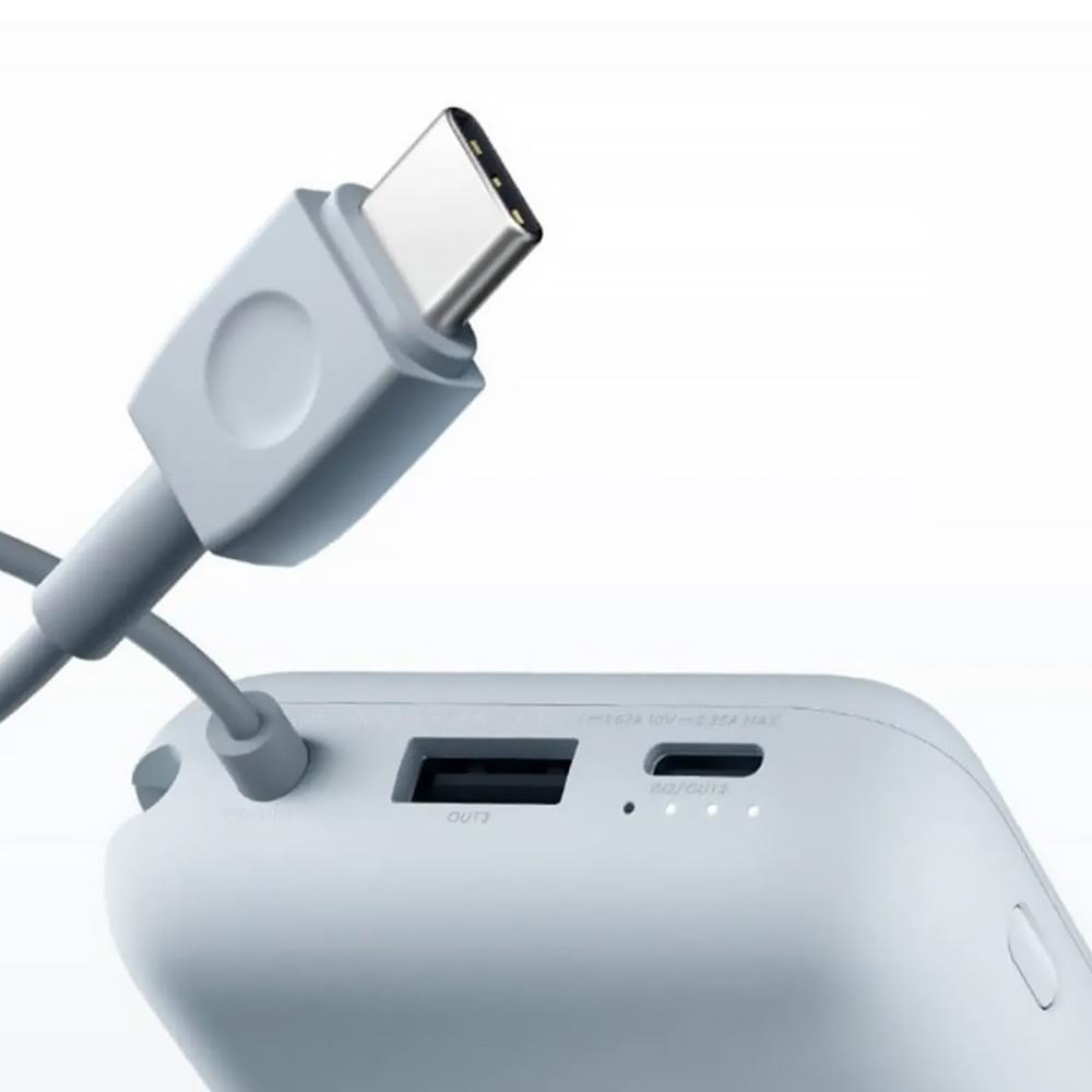Power Bank XIAOMI 10000mAh 22.5W Pocket Edition (Cable Integrado) P15ZM Grey Blue