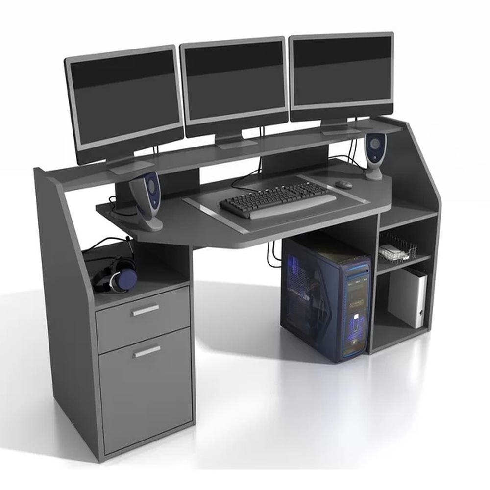 Escritorio Gamer Brook Moderno - Negro Escritorio Gamer Brook Moderno - Negro