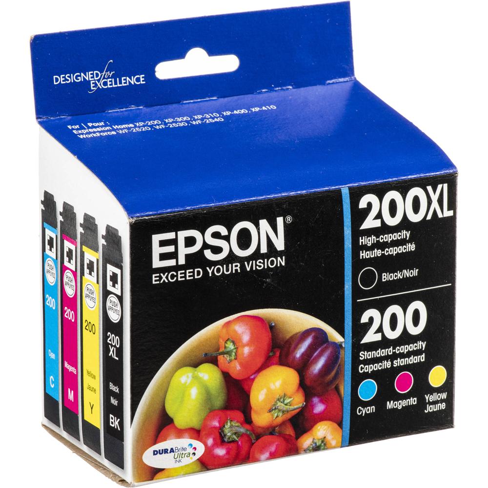 Epson 200XL Cartucho de Tinta Negro de Alta Capacidad y Cartucho de Tinta Color de Capacidad Estánda
