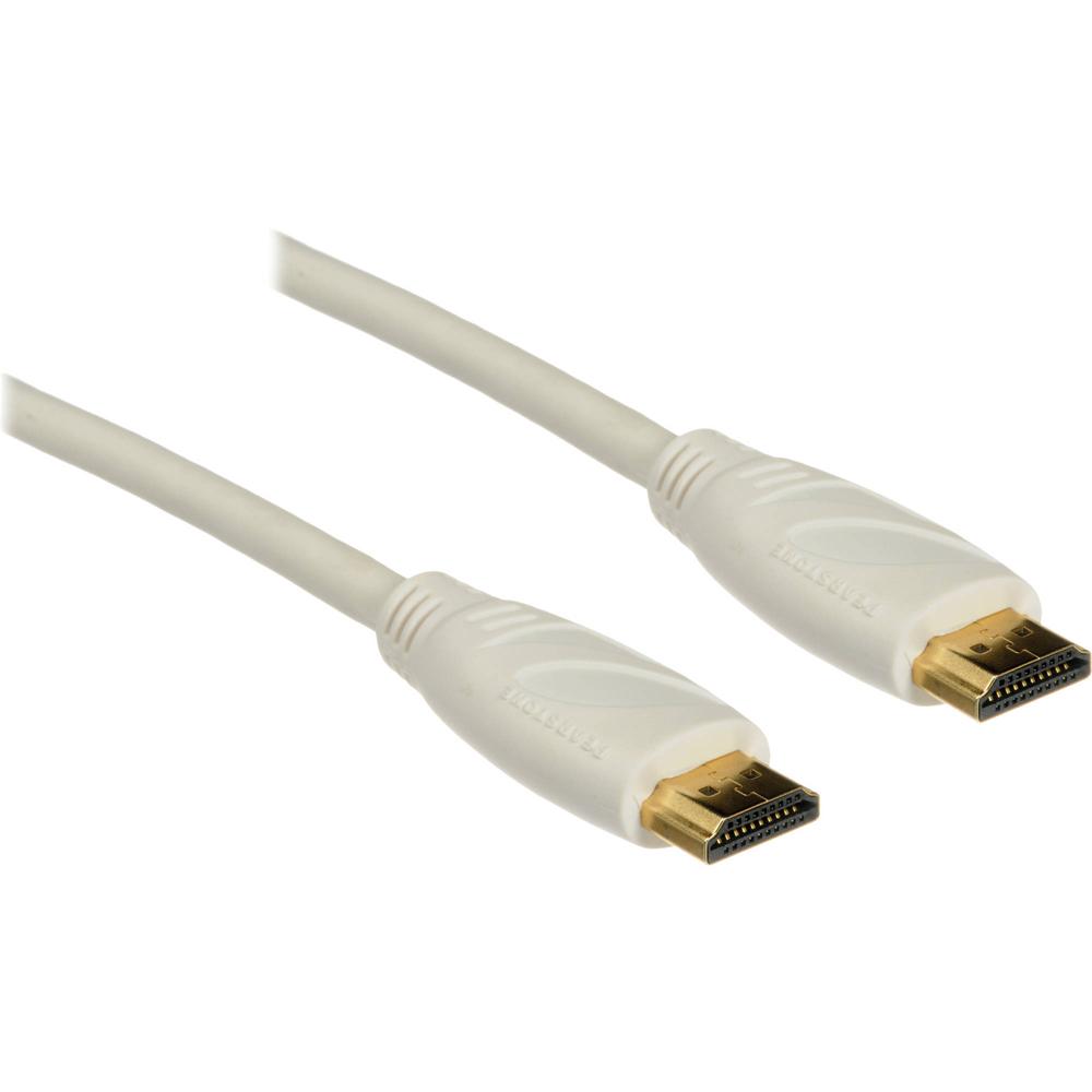 Cable HDMI de Alta Velocidad Pearstone con Ethernet (Blanco, 3') - Soporta 3D, DCI 4K, Deep Color, C