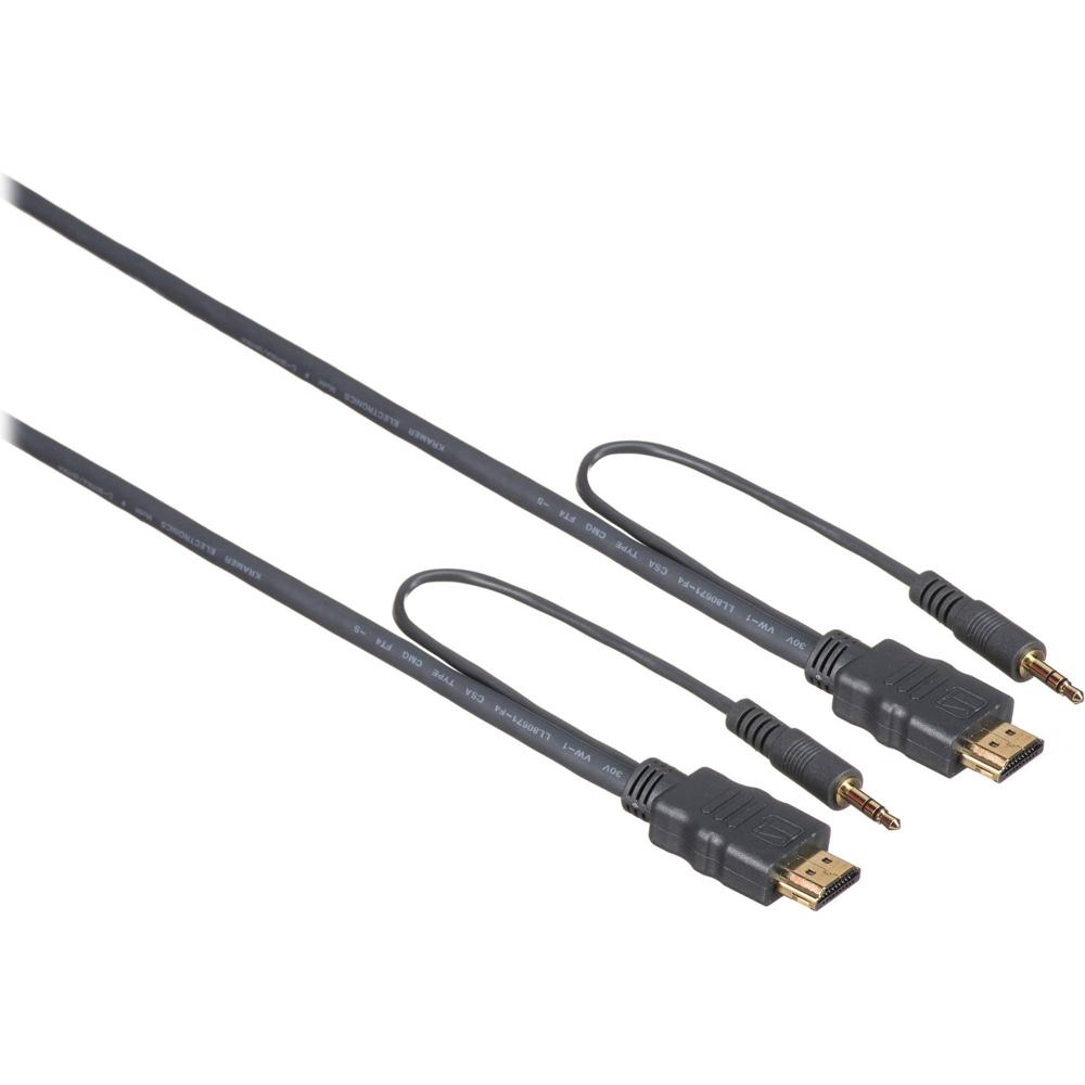 Cable HDMI de Alta Velocidad Kramer con Ethernet y Audio Estéreo de 3.5mm (6') - Soporte 4K UHD @ 60
