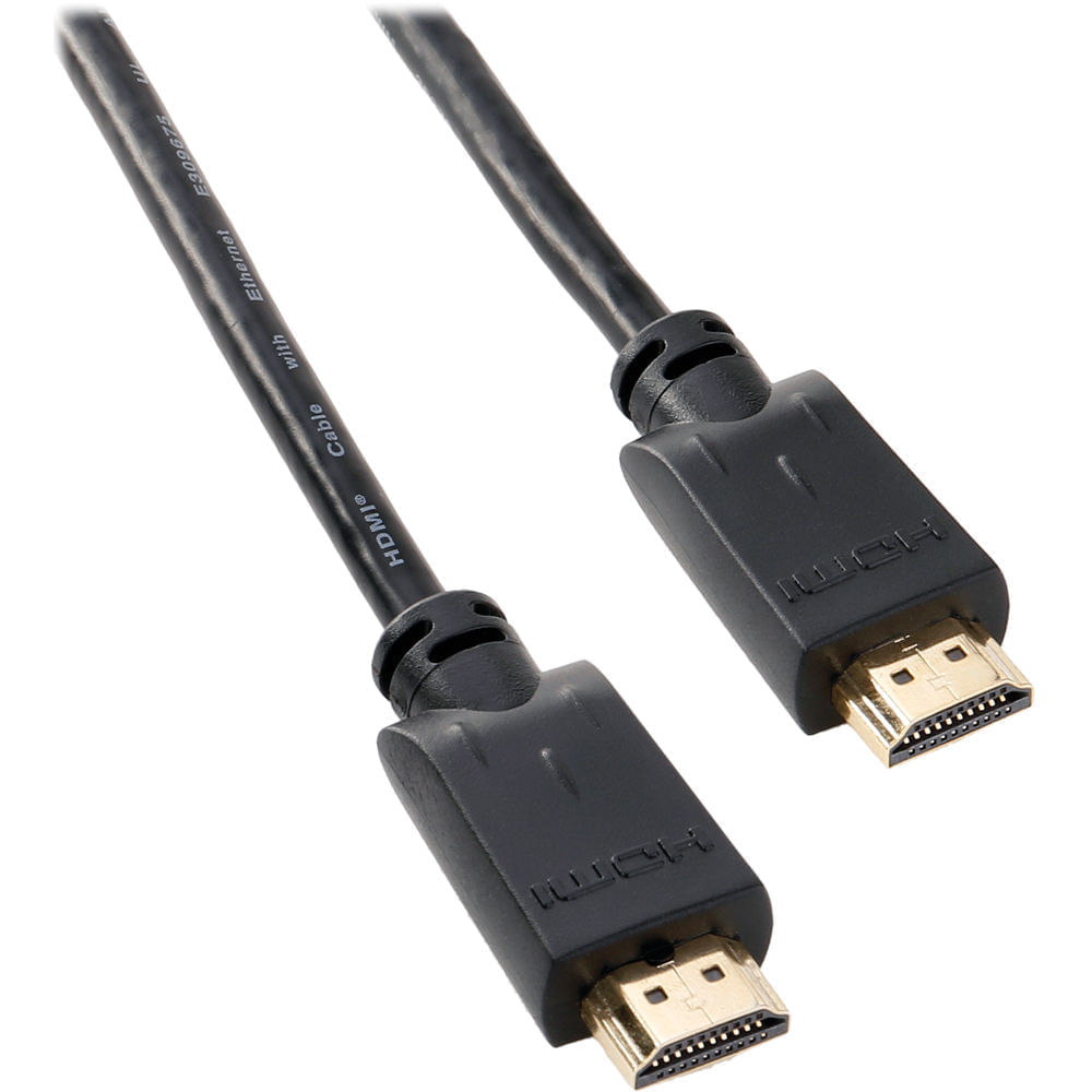 Cable HDMI de Alta Velocidad Pearstone de 6' con Ethernet (Negro) - Conectores Baquelita, Soporta 3D
