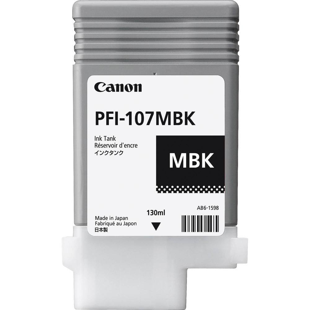 Cartucho de Tinta Negra Mate Canon PFI-107MBK (130 ml) - Compatible con iPF680, iPF685, iPF780 & iPF