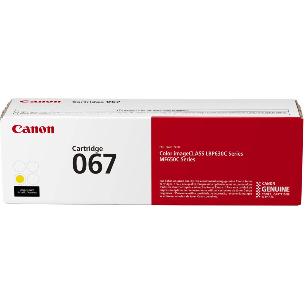 Cartucho de Tóner Amarillo Canon 067 para imageCLASS LBP632Cdw, LBP633Cdw, MF653Cdw, MF654Cdw, MF656