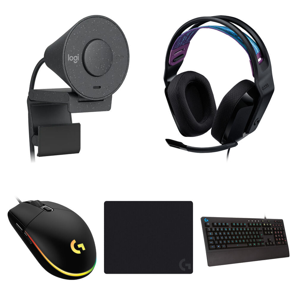 Kit de Inicio para Gaming y Streaming en Vivo Logitech G: Teclado G213, Ratón G203, Auriculares G335