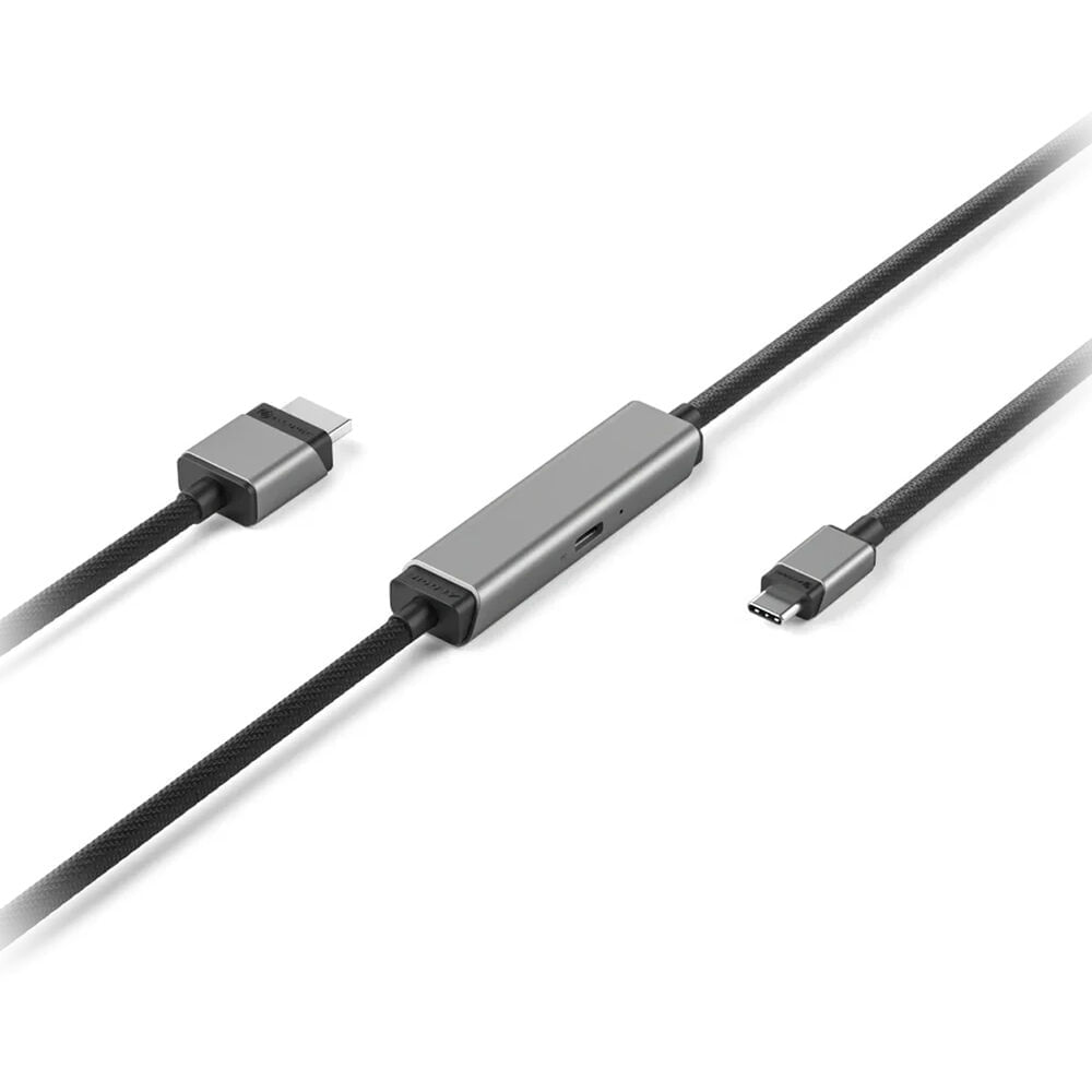 Cable ALOGIC Ultra USB-C Macho a HDMI Macho con Passthrough de Carga (6.6"", Gris Espacial) - Soporta