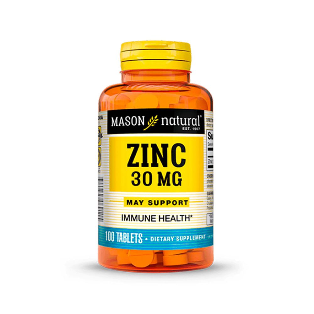 Vitamina Zinc 30 Mg X 100 Tabletas Mason