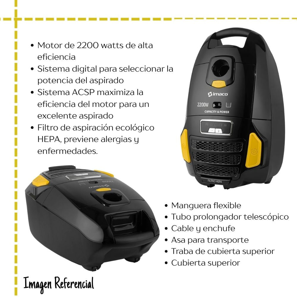 Aspiradora Domestica hepa 6 litros 2200w IA2200