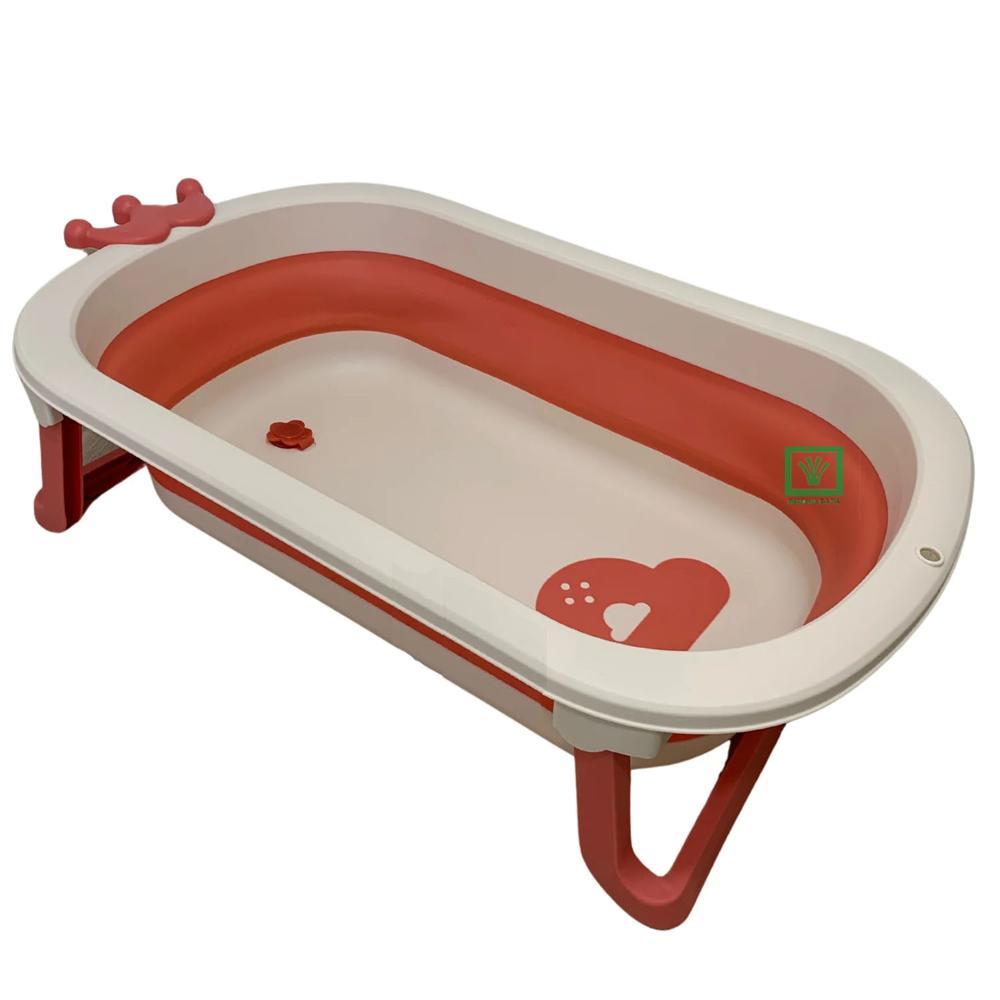 Bañera Tina de Baño Plegable Corona Rosado