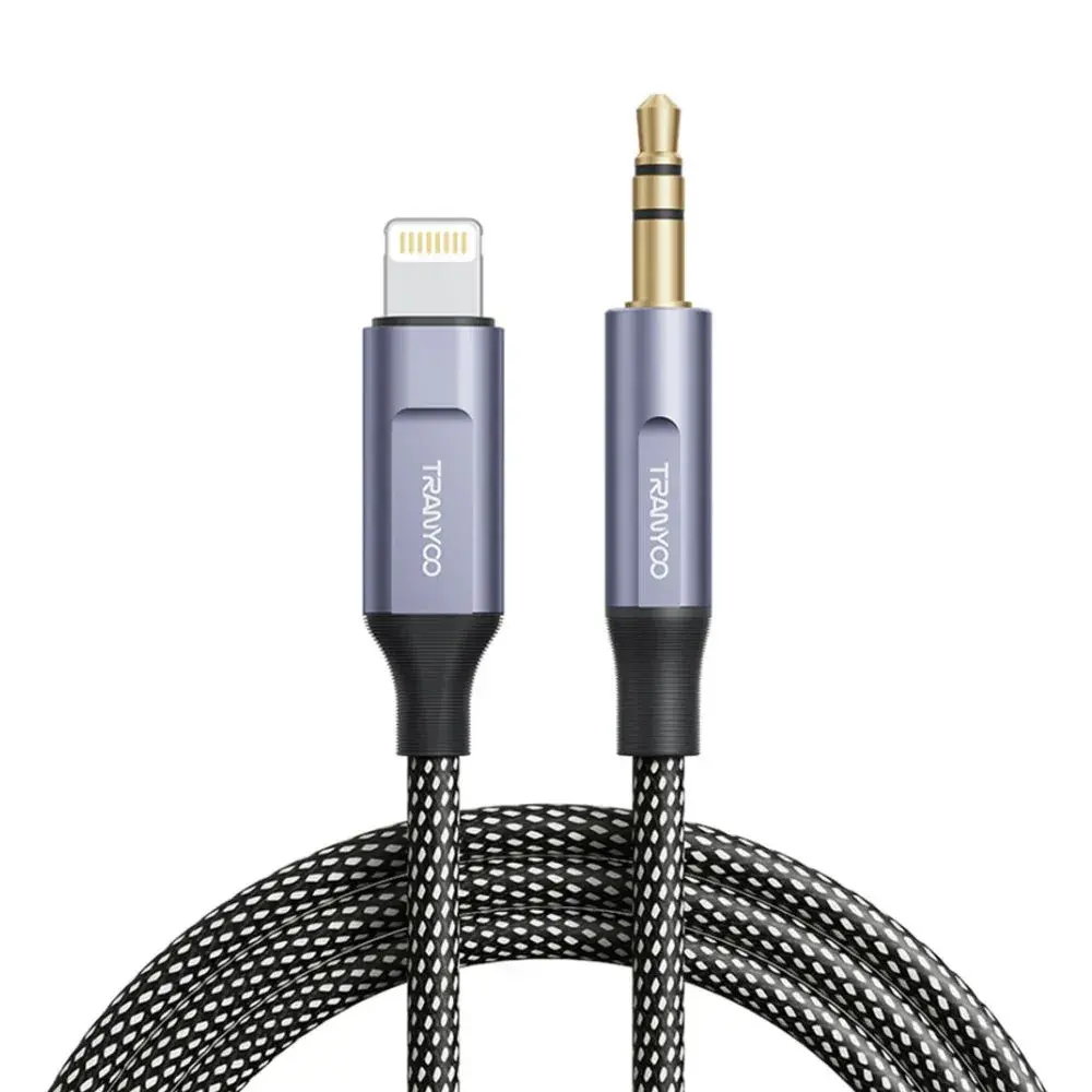 Cable de Audio Lightning a 3.5 mm Trenzado Metálico TRANYOO T-E15
