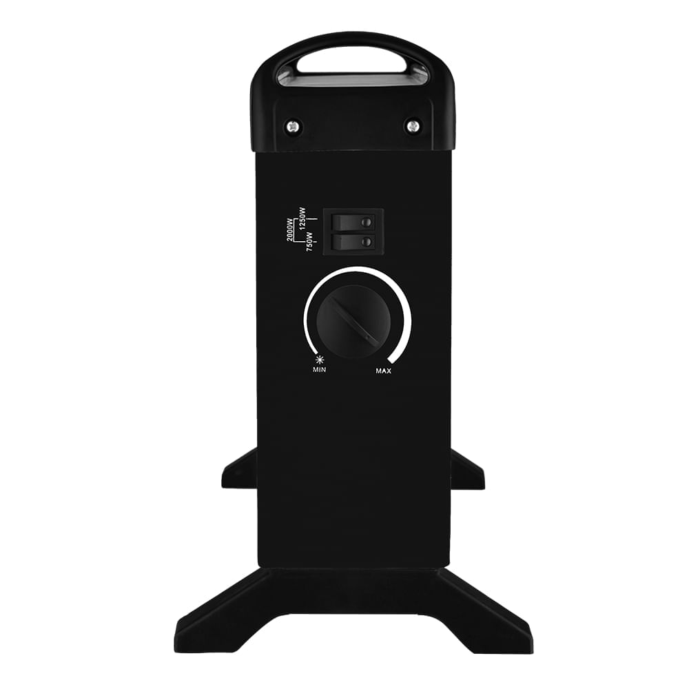 Calefactor Eléctrico Panel  KENDAL  KCE-DL06N Pïso/Muro Negro 14m2 Potencia2000 w