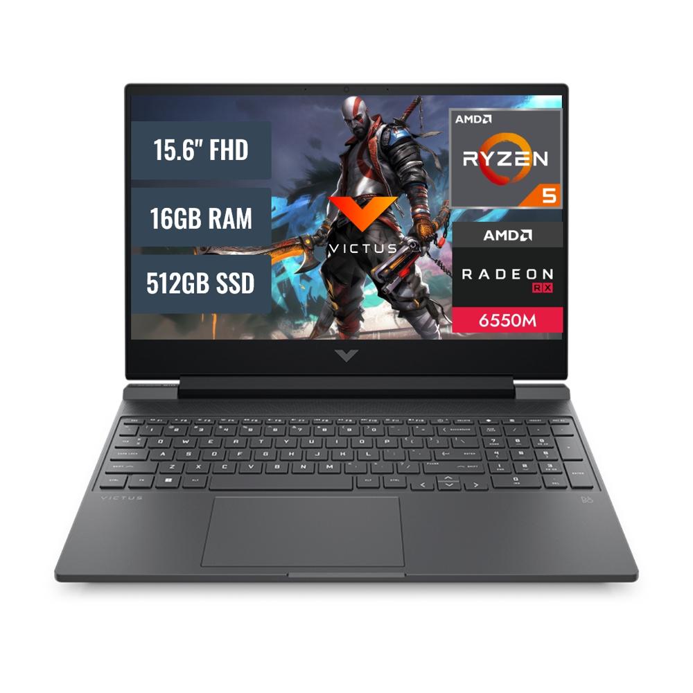 Laptop Gaming HP Victus 15 AMD RYZEN 5 16GB RAM 512GB SSD 4GB RX6550M 15.6 FHD Windows 11 9Z7L4UA16G