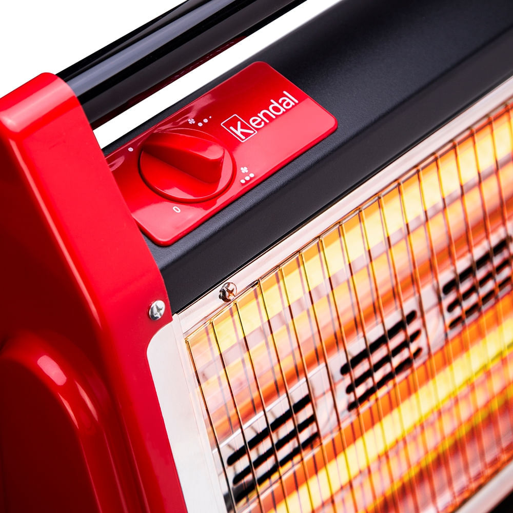 Estufa Calefactor de Cuarzo Kendal 4 tubos Potencia 1600W Cobertura 18m2