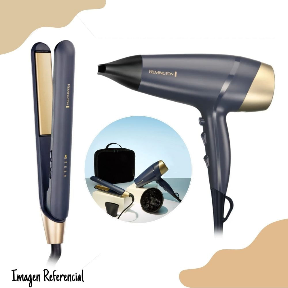 Combo Remington Sapphire Luxe Secadora De Cabello + Plancha De Cabello