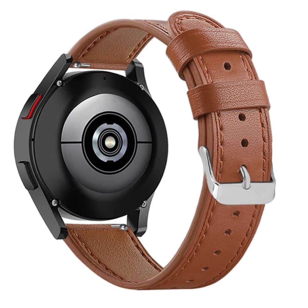 Correa de cuero samsung watch 4-5-5 pro-6-7-fe marron