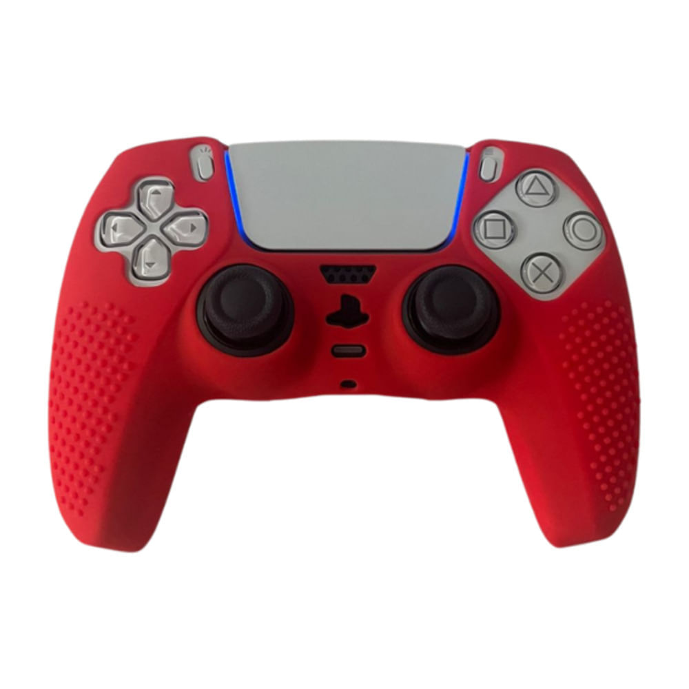 Case Funda Protectora Silicona Mando Control PS5 DualSense Color Rojo