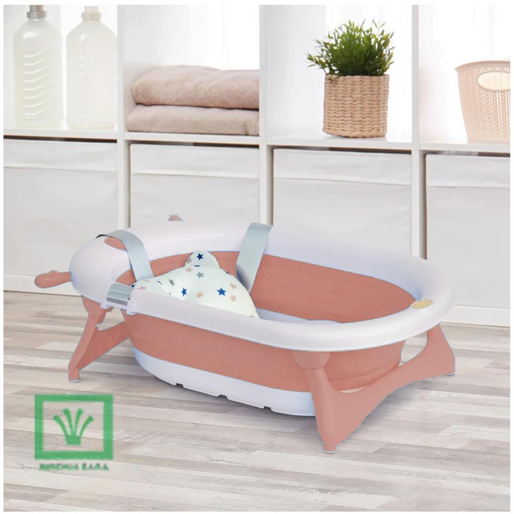 Bañera Tina de Baño Plegable Venadito Mas Cojin Rosa