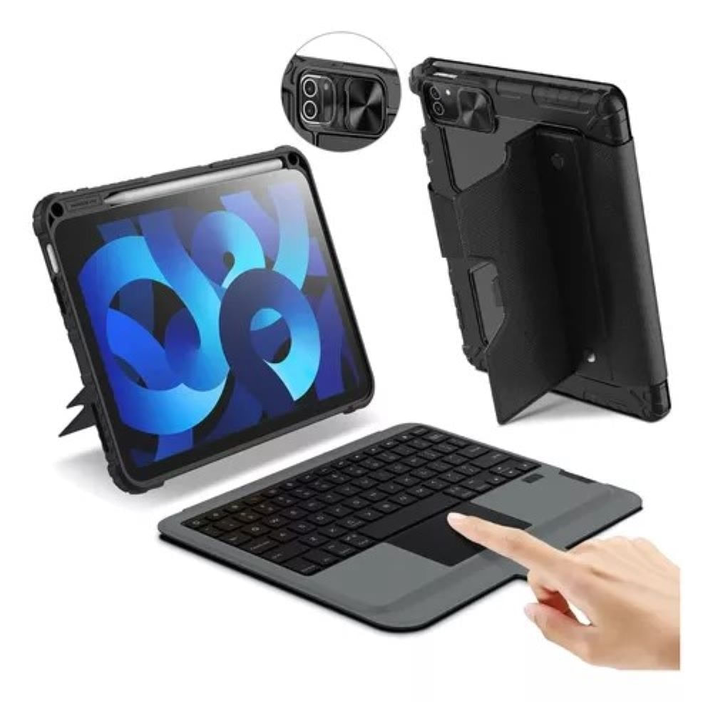 Case nillkin con teclado para apple ipad air 11 2024 Negro