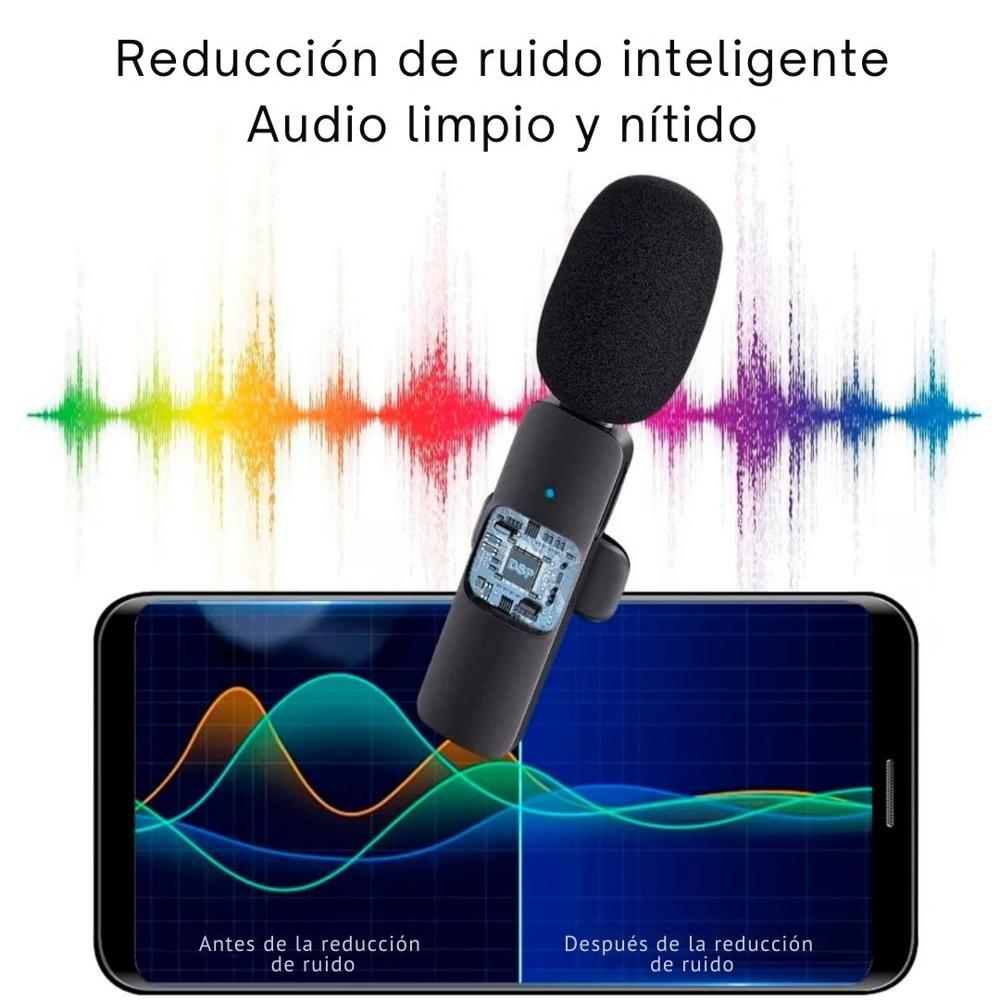 Micrófono Inalámbrico Recargable K8 Solapero Entrada Tipo C