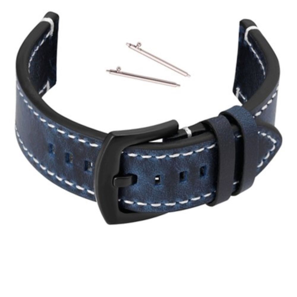Correa de cuero para huawei watch fit azul