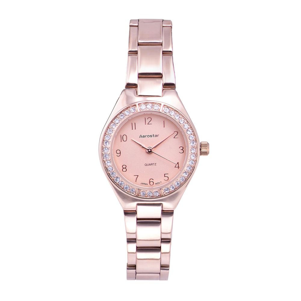 Reloj Analógico Aerostar Paris Ae60001Arg Mujer Oro Rosa Oechsle
