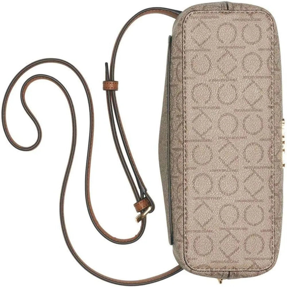 Calvin Klein | Bolso Hailey con Triple Compartimento y Cadena Crossbody | Gris