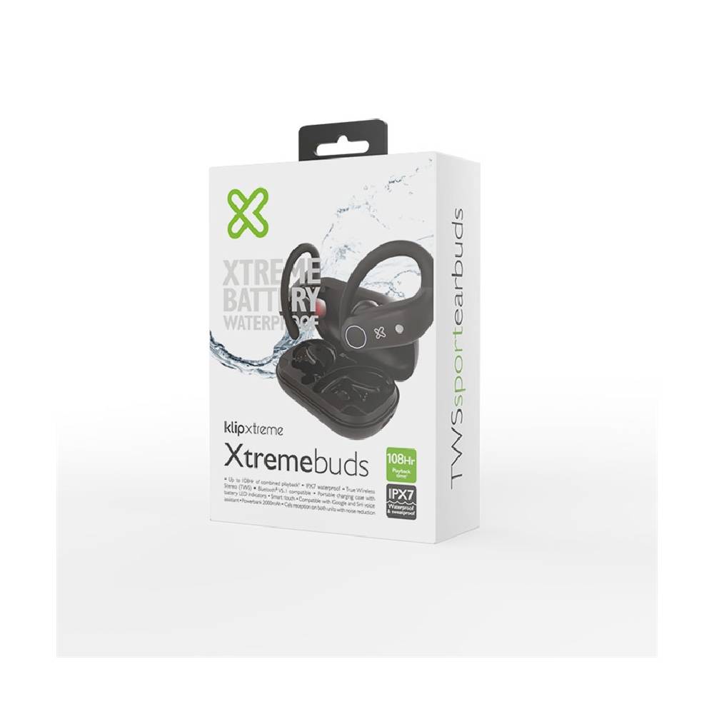 Audífonos Klip Xtreme KTE-500 Deportivos Resistencia al Agua IPX7 y Power Bank
