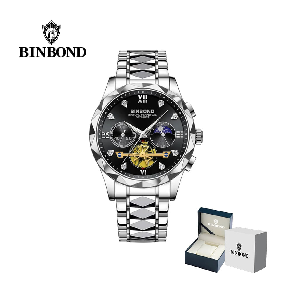 Reloj BINBOND para Hombre - Acero - Negro