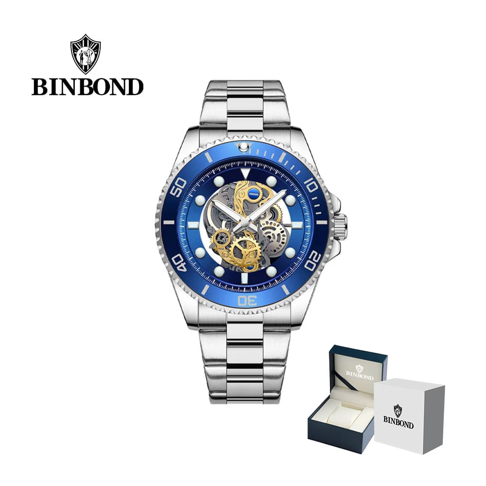 Reloj BINBOND para Hombre - Acero - Azul/Plata