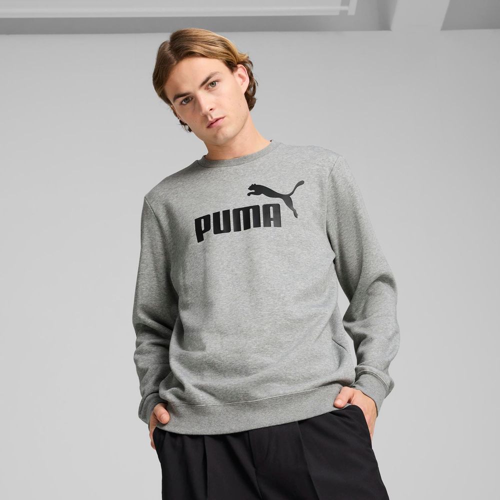 Polera Deportiva Puma Hombre Ess No. 1 Logo Crew Fl 682558 03 Gris