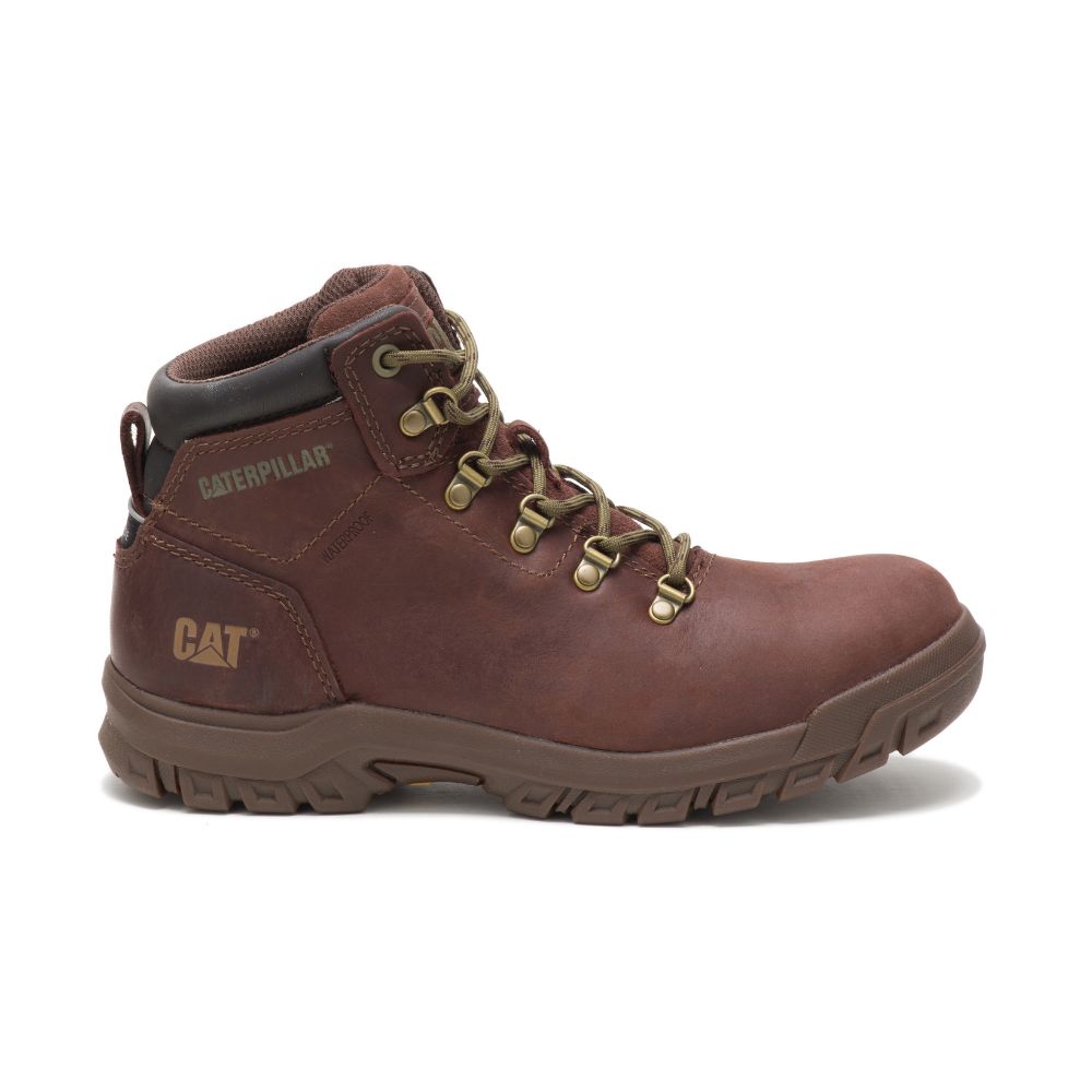 Botines Cat Mujer Mae St Wp P91011 Marron