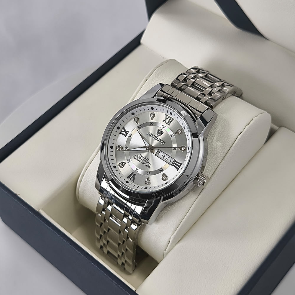 Reloj BINBOND para Hombre - Elegante - Acero - Oro