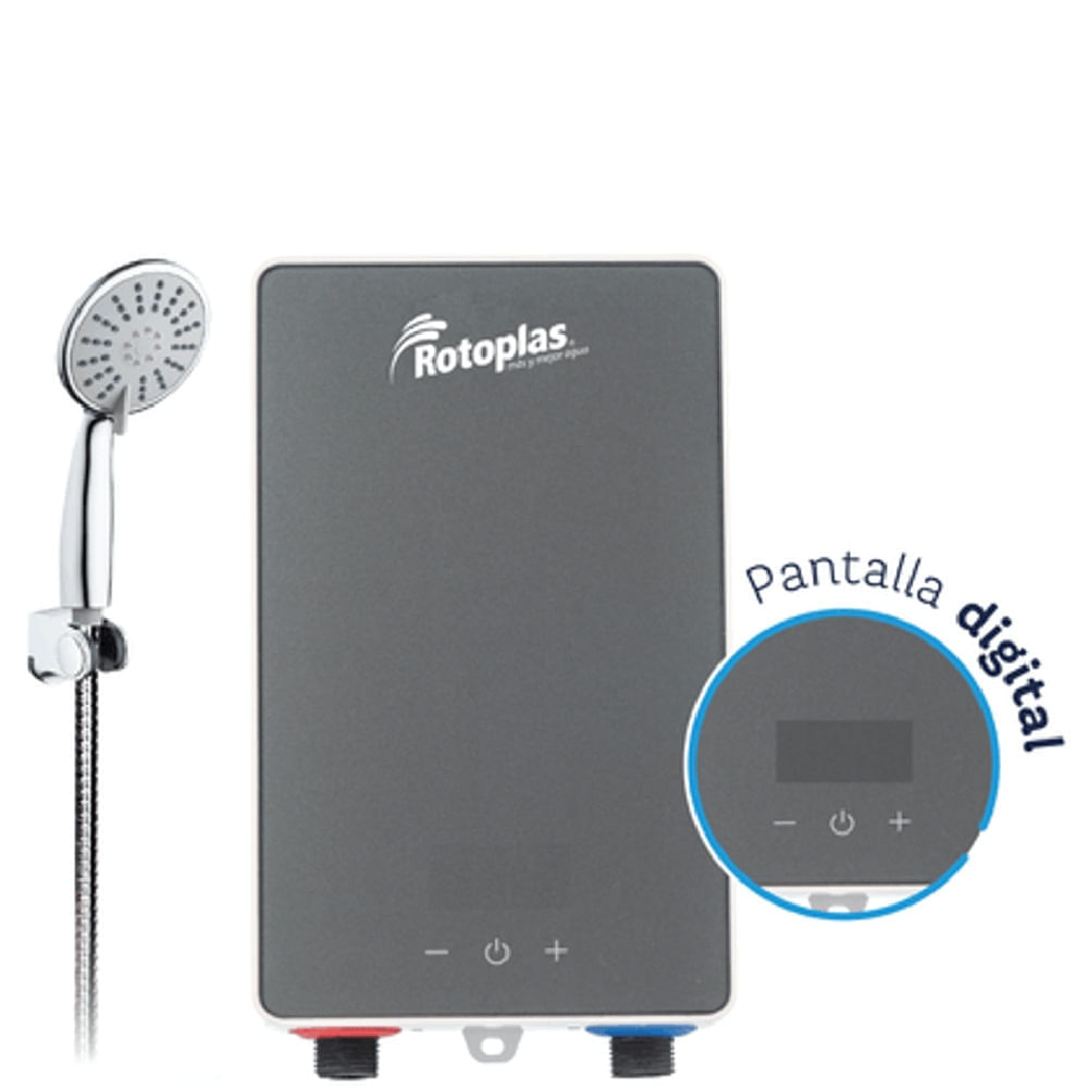 Terma Eléctrica Instantánea New Compact Silver con Regadera Cromada