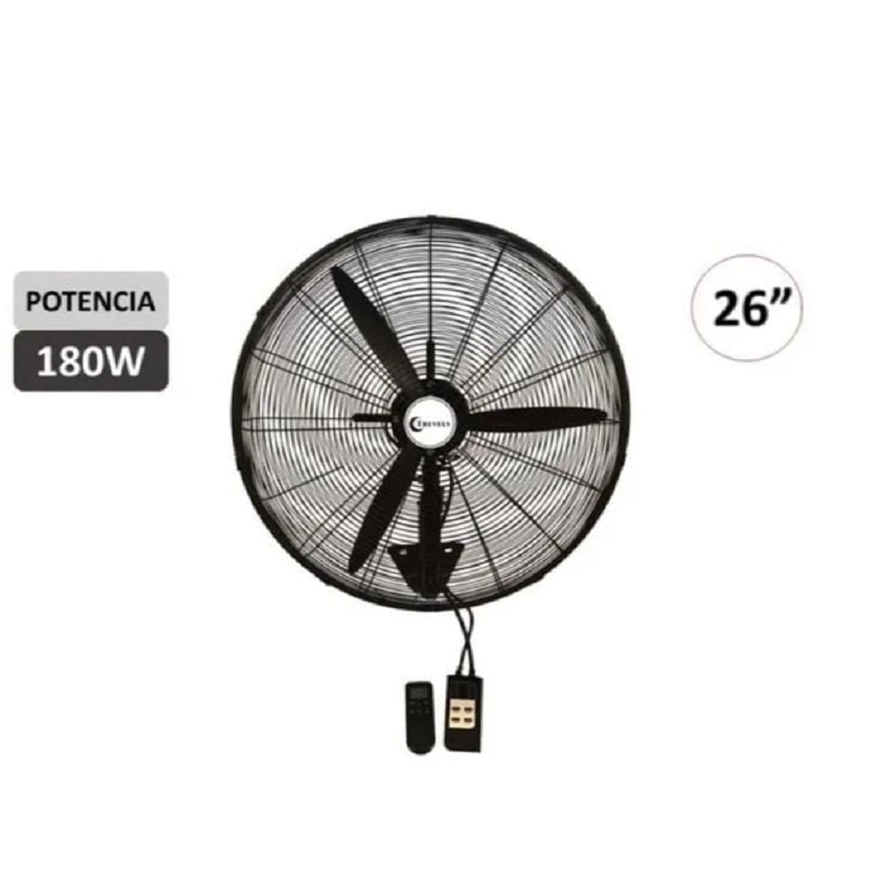 Ventilador de pared 26"" TREVELY VT-27C -control remoto - 180W - KEFGVT27C