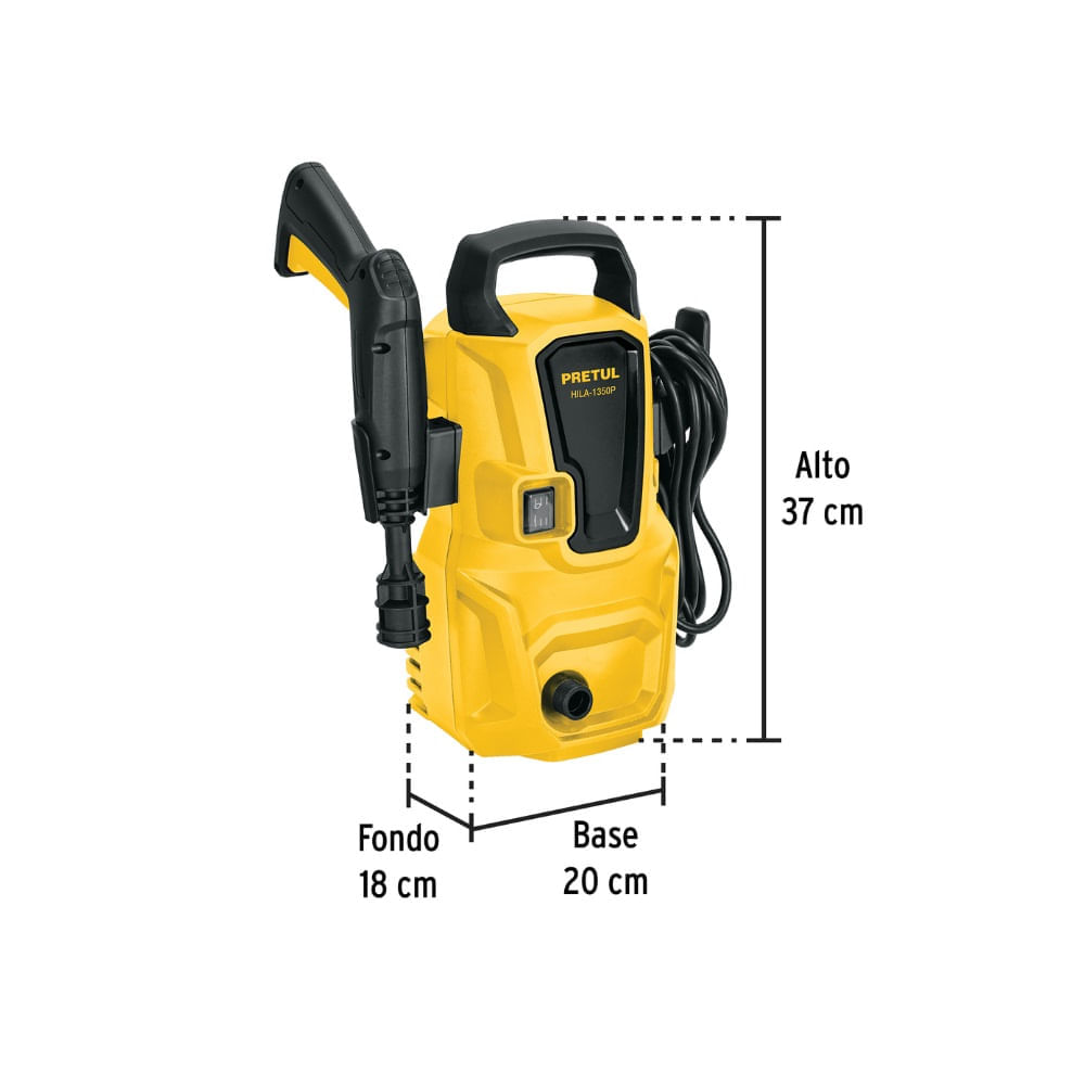 Hidrolavadora electrica 1350 PSI 1200 W HILA-1350P-2