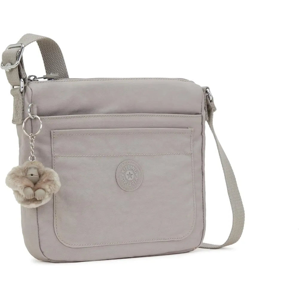 Kipling | Bolso Crossbody Sebastian Ultraliviano Tipo Mensajero | Gris