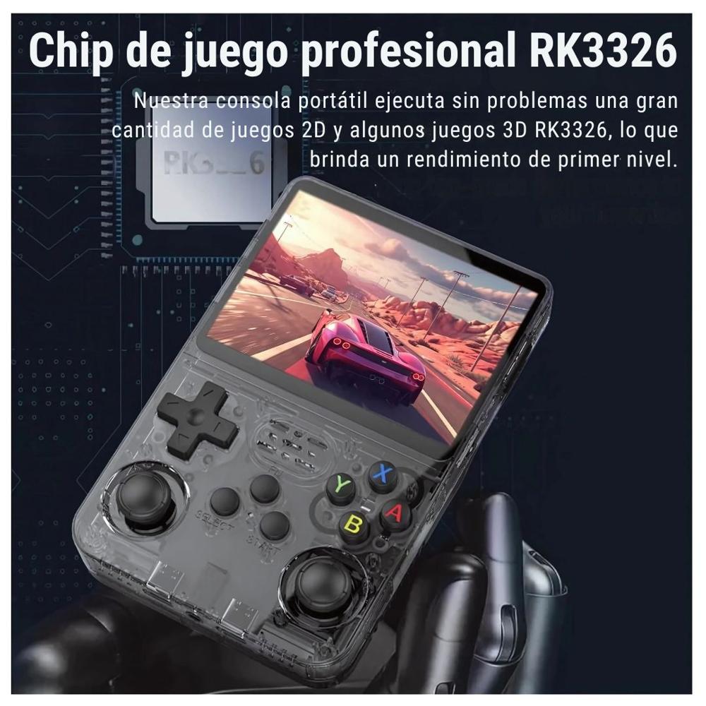 Consola de Juegos Portatil R36S 15000 Juegos 3D Consola Retro - Negro