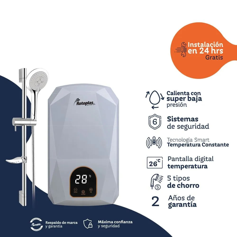 Terma Instantánea Supreme con Pantalla Digital y 5 Salidas de Agua - 310957