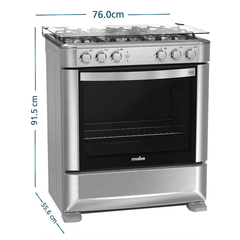 Cocina a Gas MABE 5 Quemadores CMP7628FX0