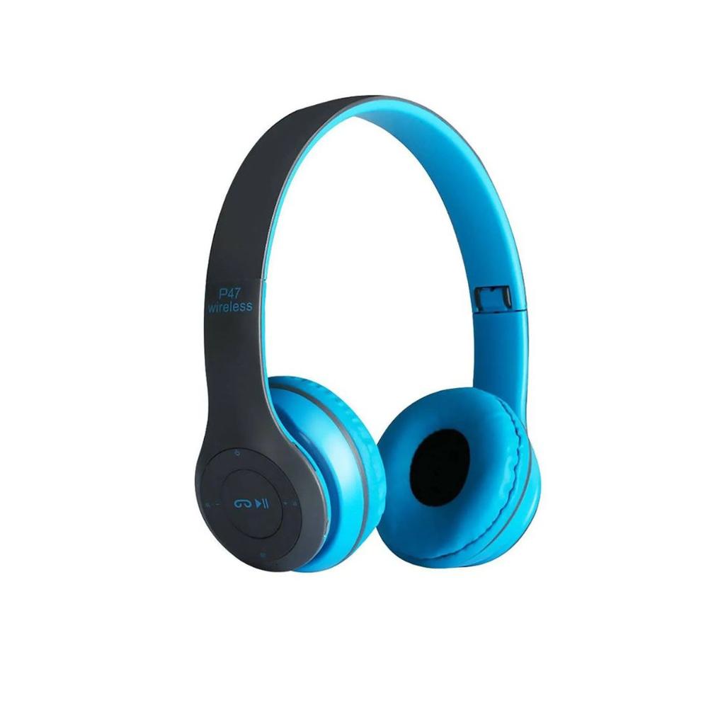 Audífonos Inalámbricos con Bluetooth P47 Azul