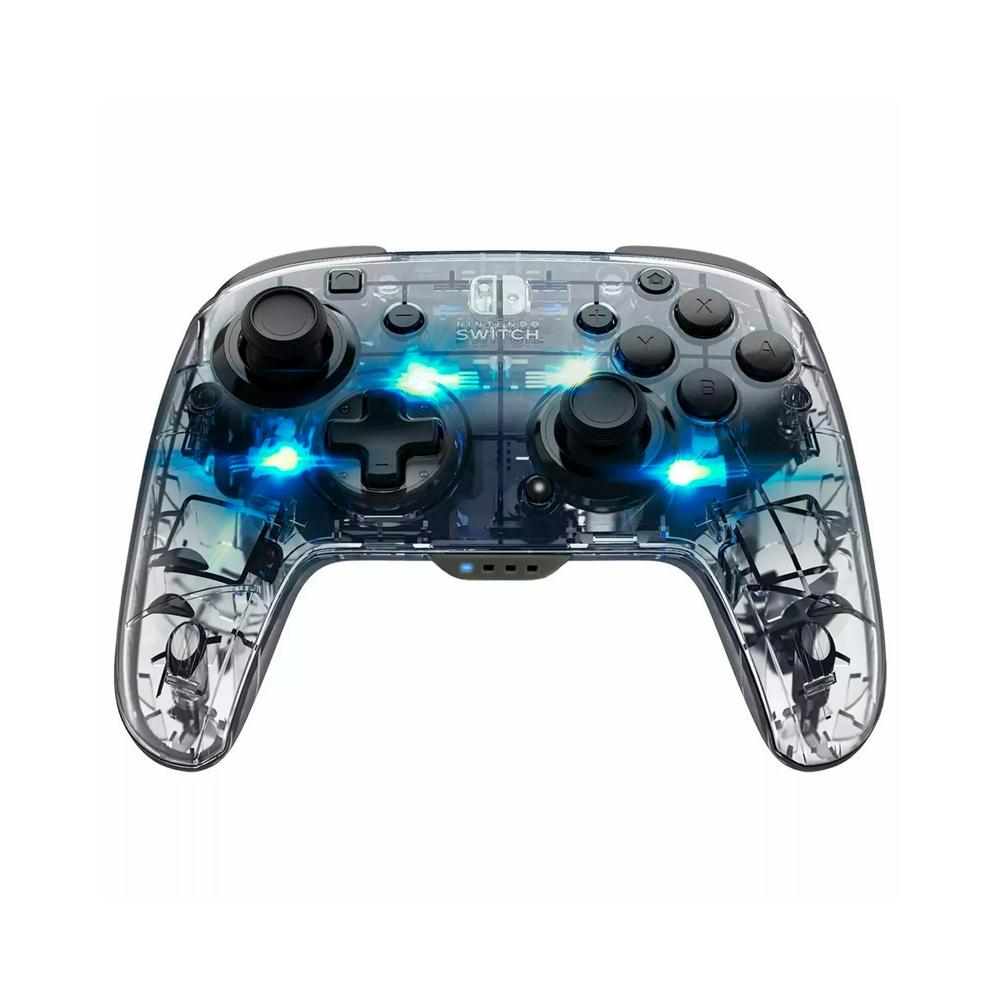 Mando PDP Inalámbrico para Nintendo Switch Afterglow Deluxe Transparente