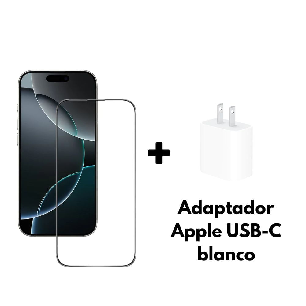 Iphone 16 pro max 256GB eSim White Titanium+ Adaptador Apple USB-C + Mica