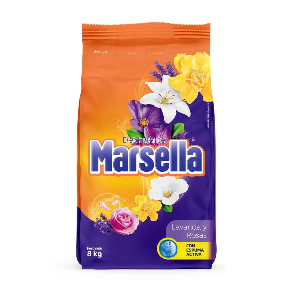 Detergente Floral Marsella Pétalos Relajantes 8kg